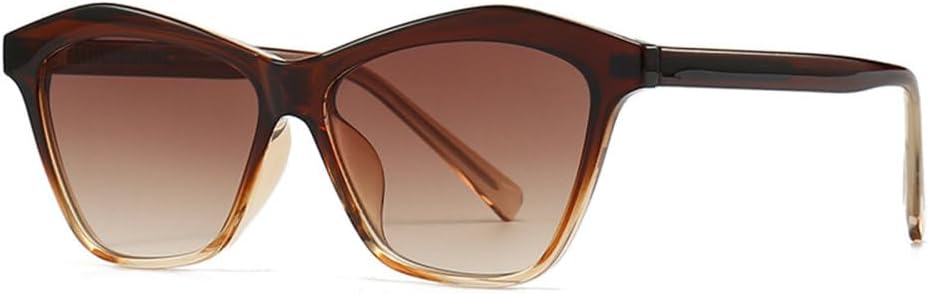 

2027 Модные многоугольные солнцезащитные очки для женщин, ретро-градиентные, с защитой от УФ-излучения UV400, мужские солнцезащитные очки с двойной защитой MTZJH, C Tea