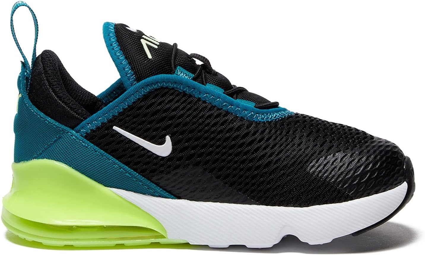 Кроссовки Nike Air Max 270 для детей, белый/черный/зеленый — фото 2