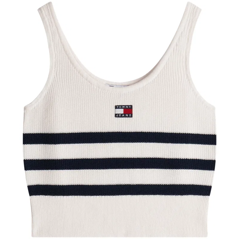 Топ женский в полоску Tommy Hilfiger бежево-бело-темно-синий