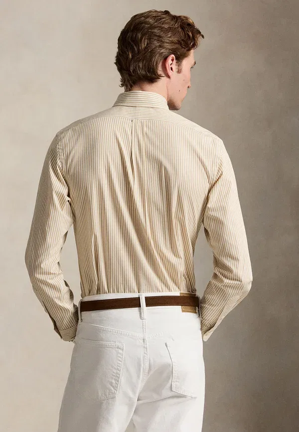 Спортивная рубашка с длинным рукавом Polo Ralph Lauren, винтажный хаки/белый — фото 3