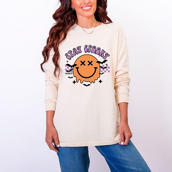 

Футболка с принтом SWSmiley stay spooky smiley bats Simply Sage Market, Ivory, Зеленый, Футболка с принтом SWSmiley stay spooky smiley bats Simply Sage Market, Ivory