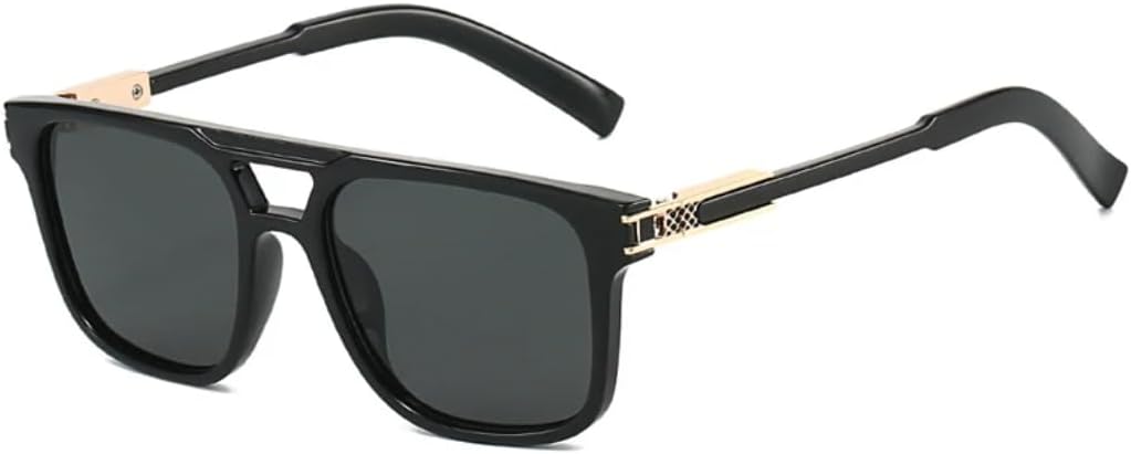 

Солнцезащитные очки для мужчин и женщин - защита UV400 - линзы с двойной перемычкой и градиентным покрытием для занятий спортом на открытом воздухе и вождения DSVIGF, Black Grey