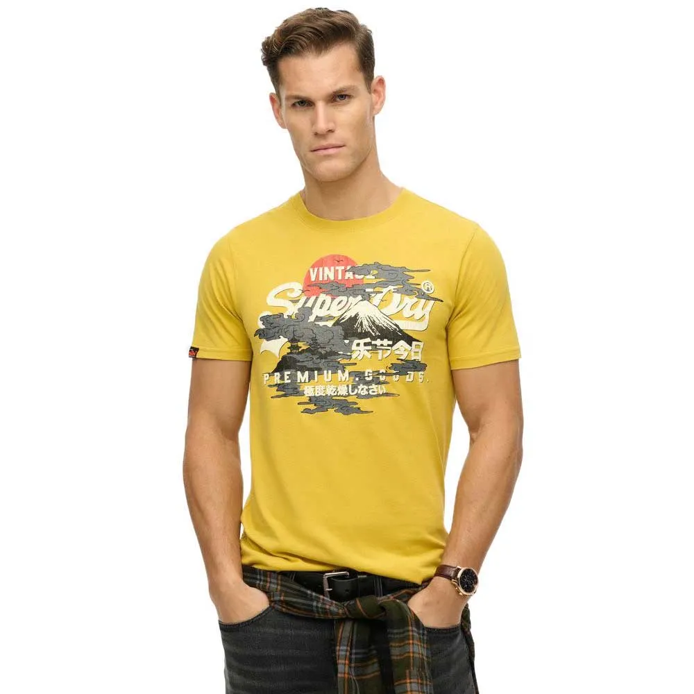 

Футболка с коротким рукавом Superdry Vl Tokyo Relaxed Fit, желтый