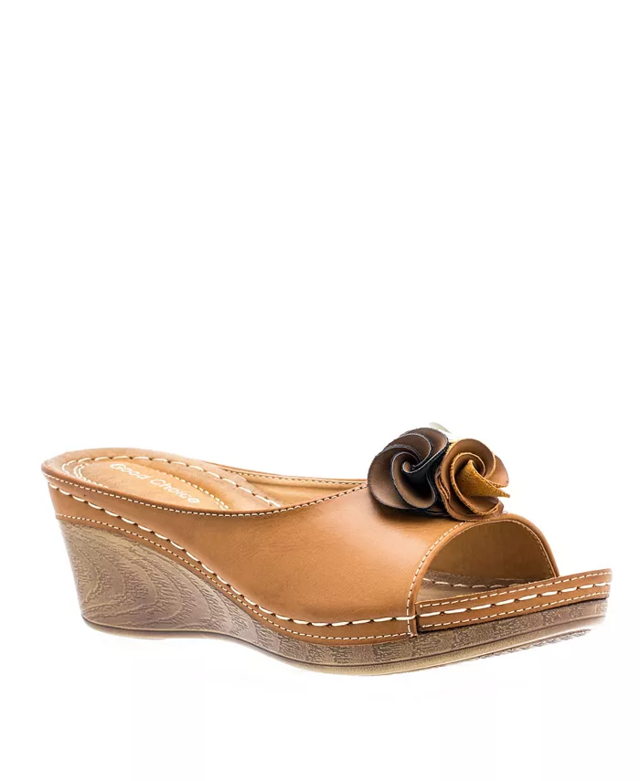 Женские босоножки-танкетки Sydney Rosette Gc Shoes, загар/бежевый