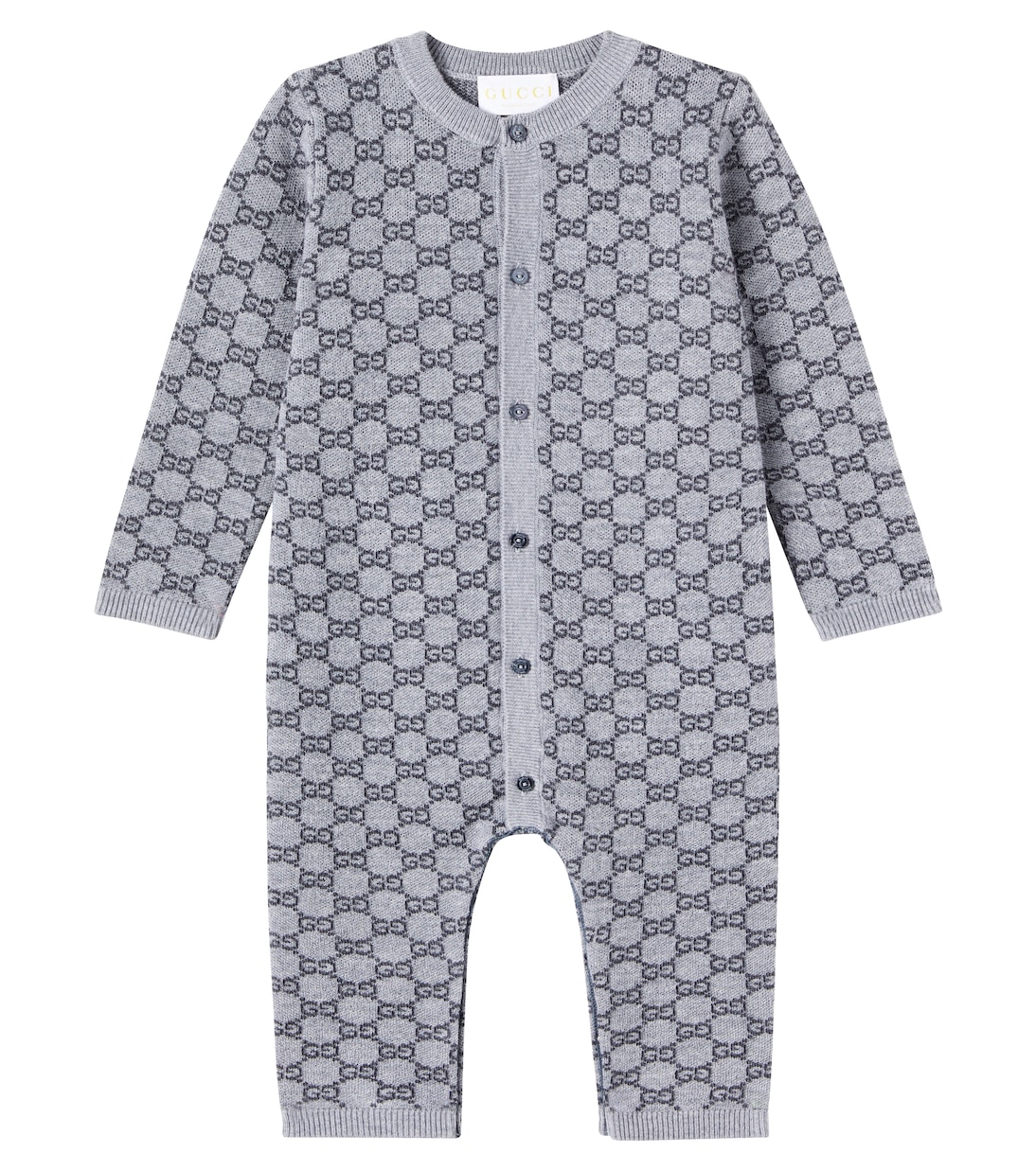 

Детский комбинезон GG из шерсти жаккард Gucci Kids, Medium Grey/Dk Grey