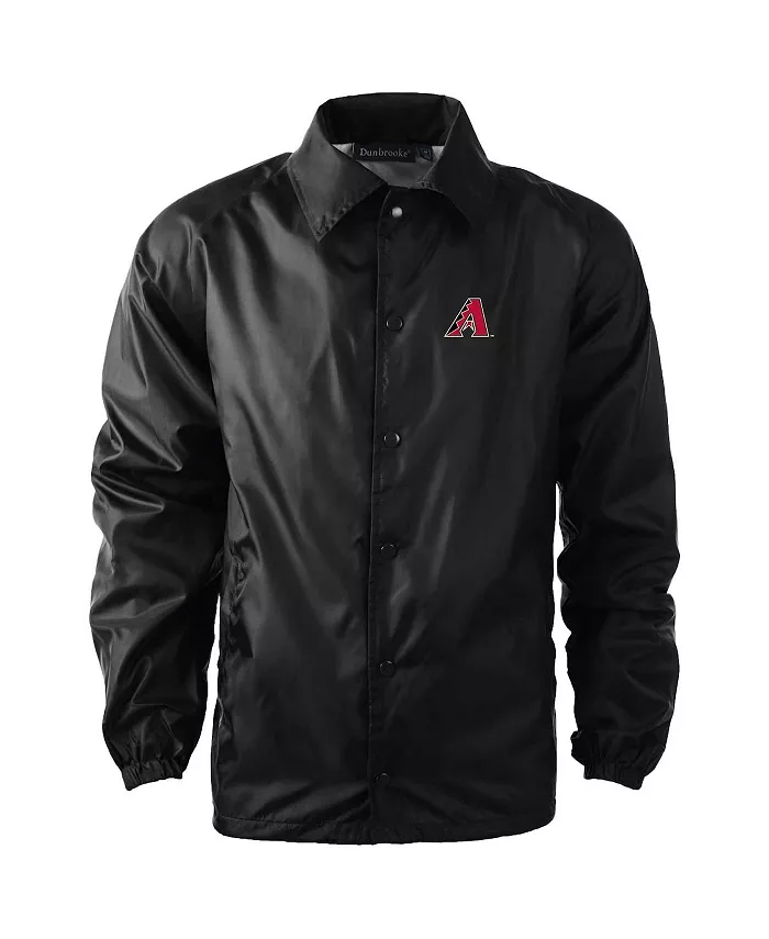 

Мужская черная ветровка Arizona Diamondbacks Coach's Raglan на молнии Dunbrooke