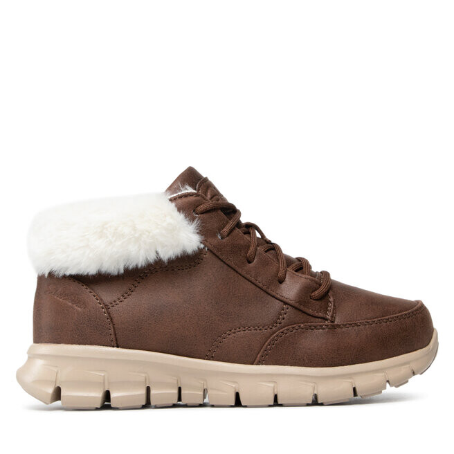 Ботинки женские Skechers WarmSeeker с мехом, коричневый — фото 2