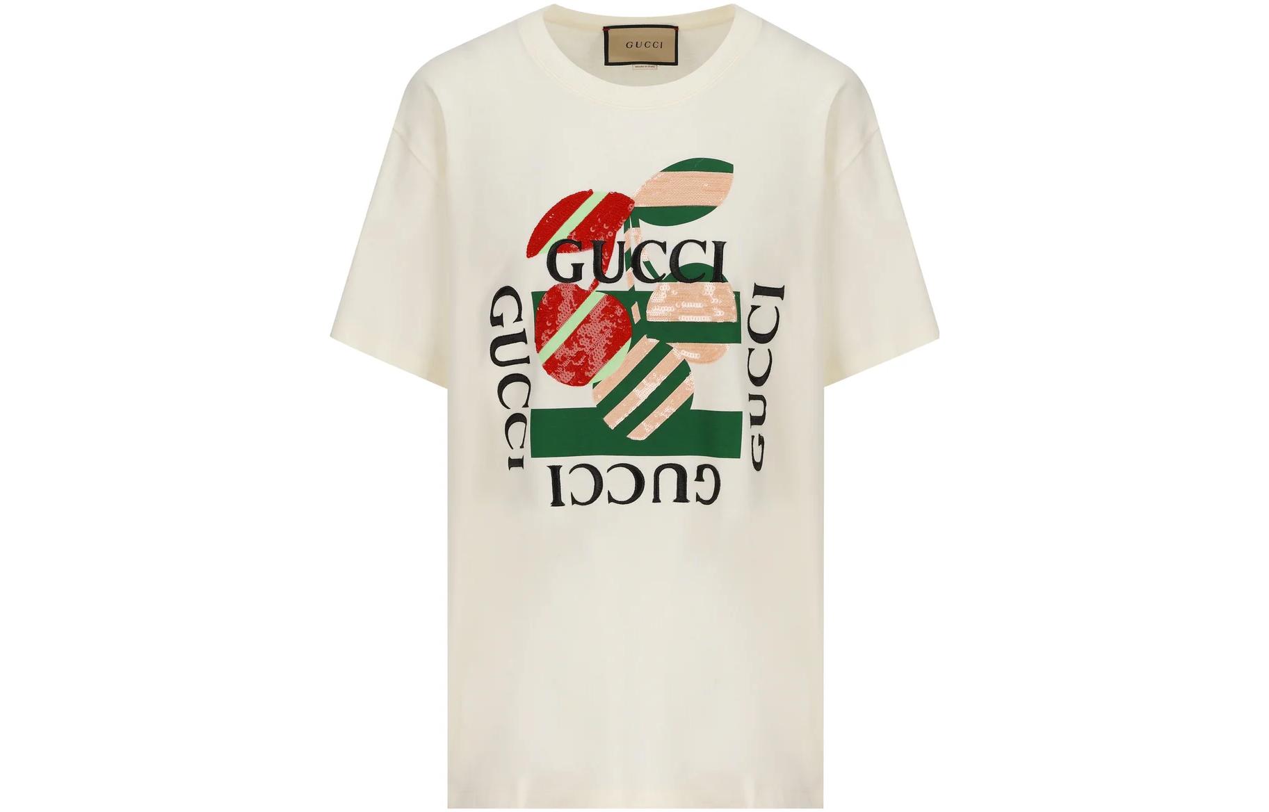 Футболка женская GUCCI SS23 Ecru, Классический крой, Экрю — фото 2