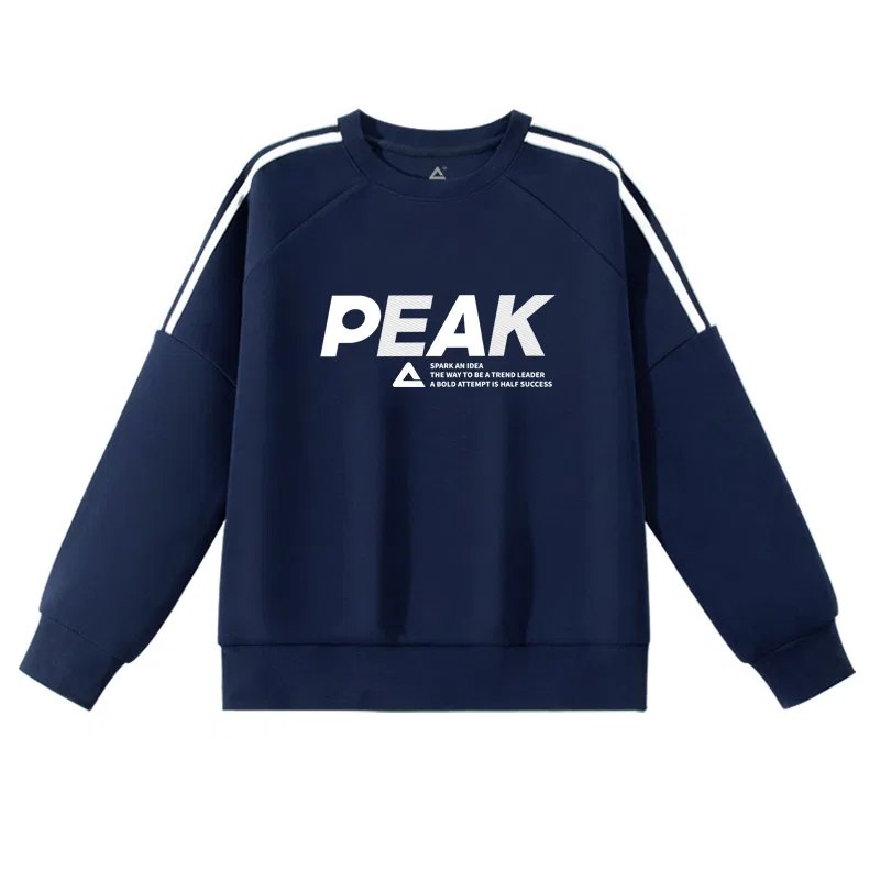 Свитшот детский с логотипом PEAK черный/розовый — фото 3