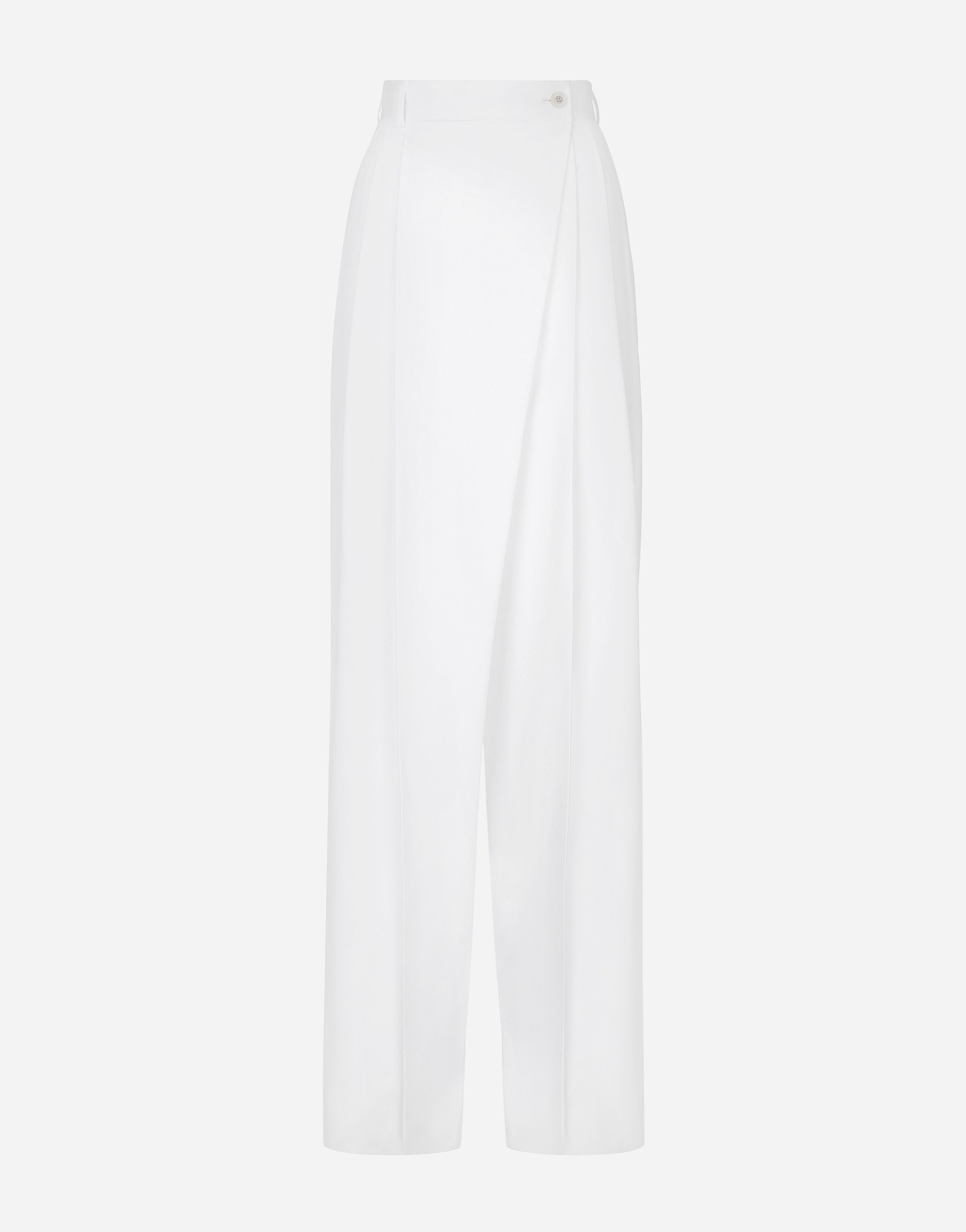 

Расклешенные брюки из хлопкового поплина Dolce & Gabbana, белый