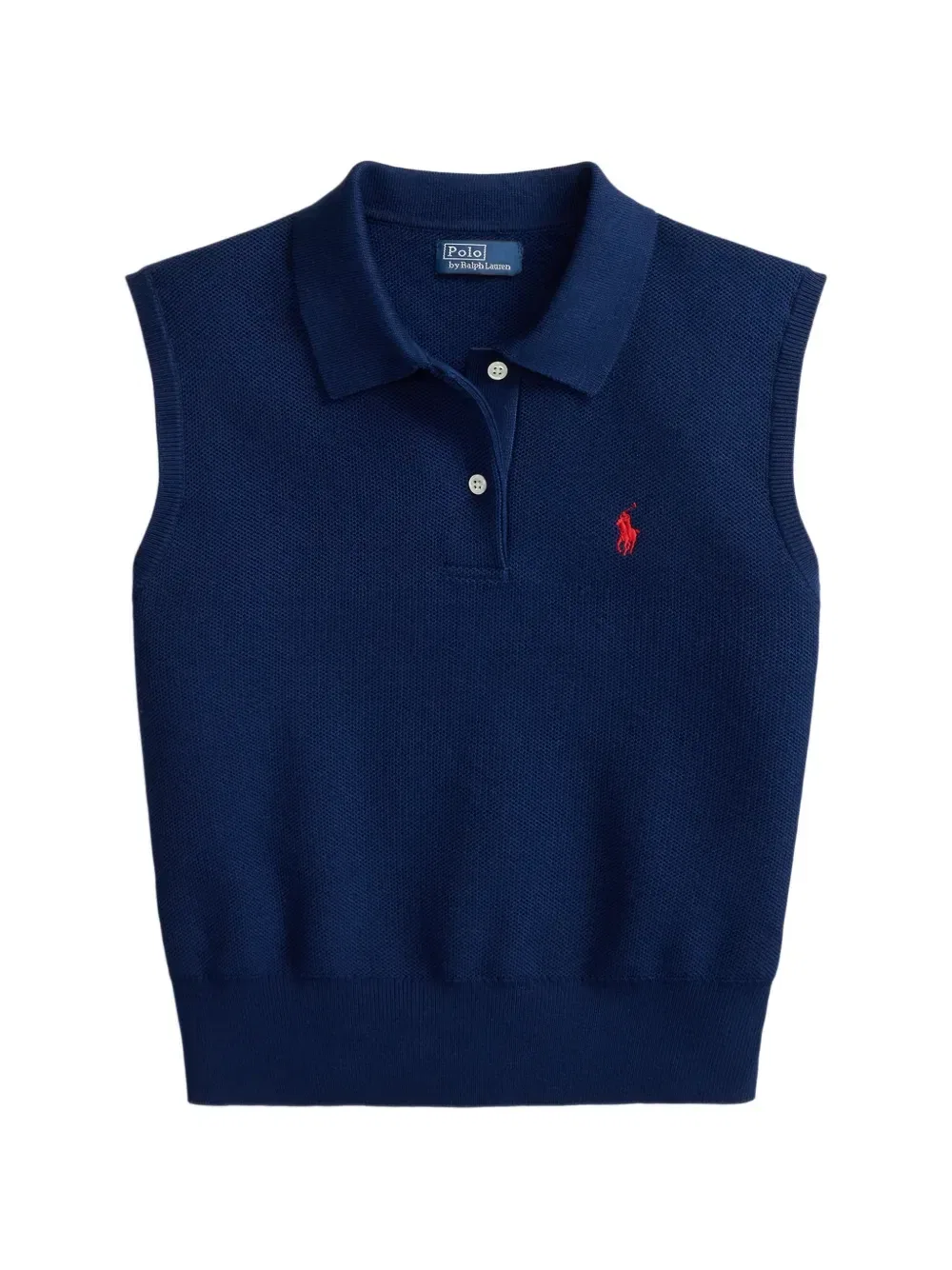 Укороченный свитер без рукавов Polo Ralph Lauren, синий