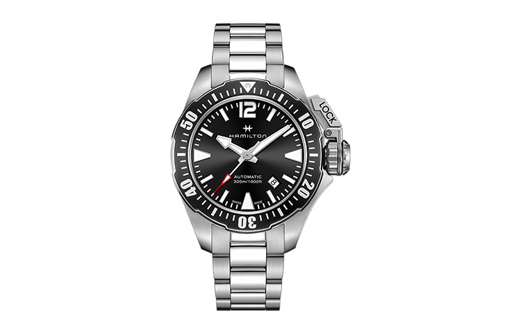 

Hamilton Часы Men's Watch, Black Dial Silver Steel Strap
