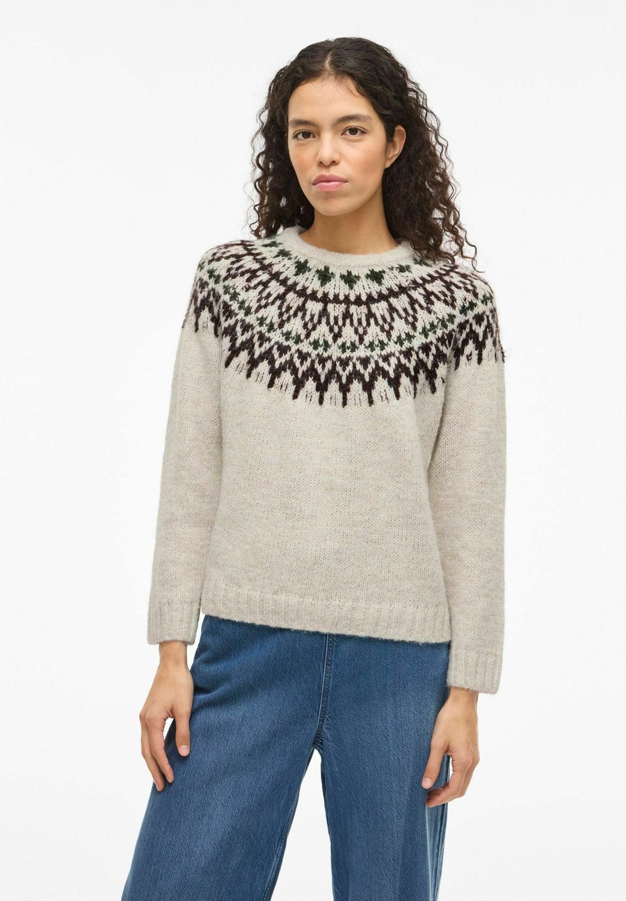 

Джемпер VILA VITUI JACQUARD, Super Light Natural Melan/Beige