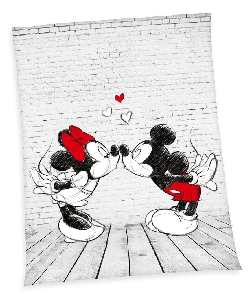 

Флисовое одеяло Disney's Mickey + Minnie Mouse 150 x 200 см, мультиколор