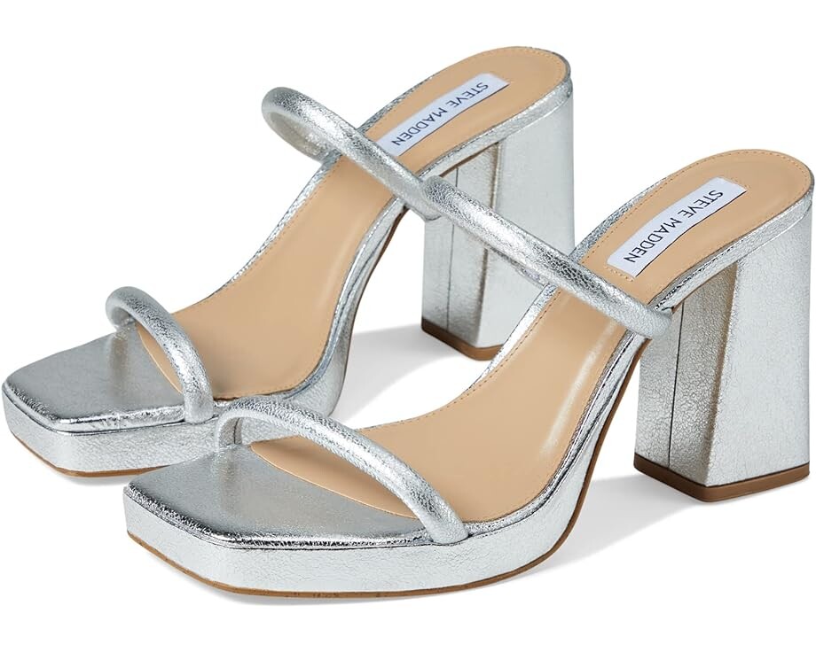 

Туфли Steve Madden Polly Heeled Sandal, серебряный