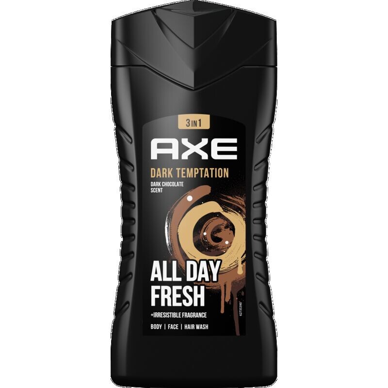 

Гель для душа и шампунь 3 в 1 Dark Temptation для тела, лица и волос AXE, 250 ml