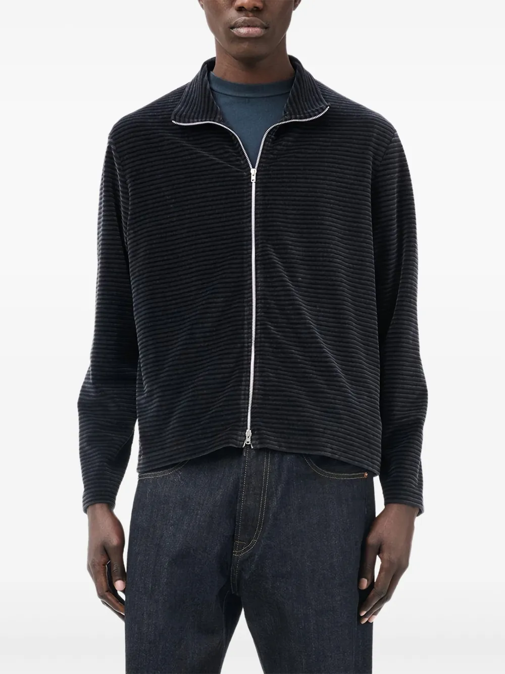 

Куртка с полосками на молнии Our Legacy, синий