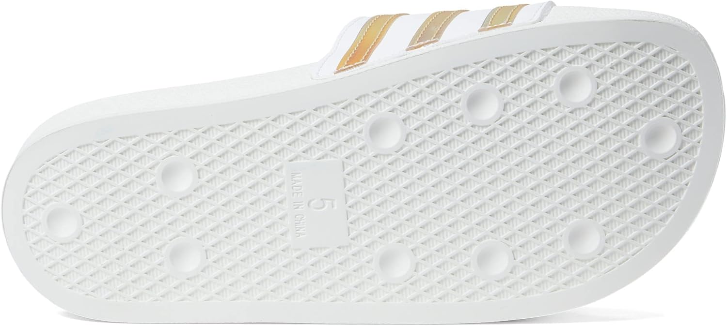 Шлепанцы adidas унисекс-детские Adilette, белый — фото 3