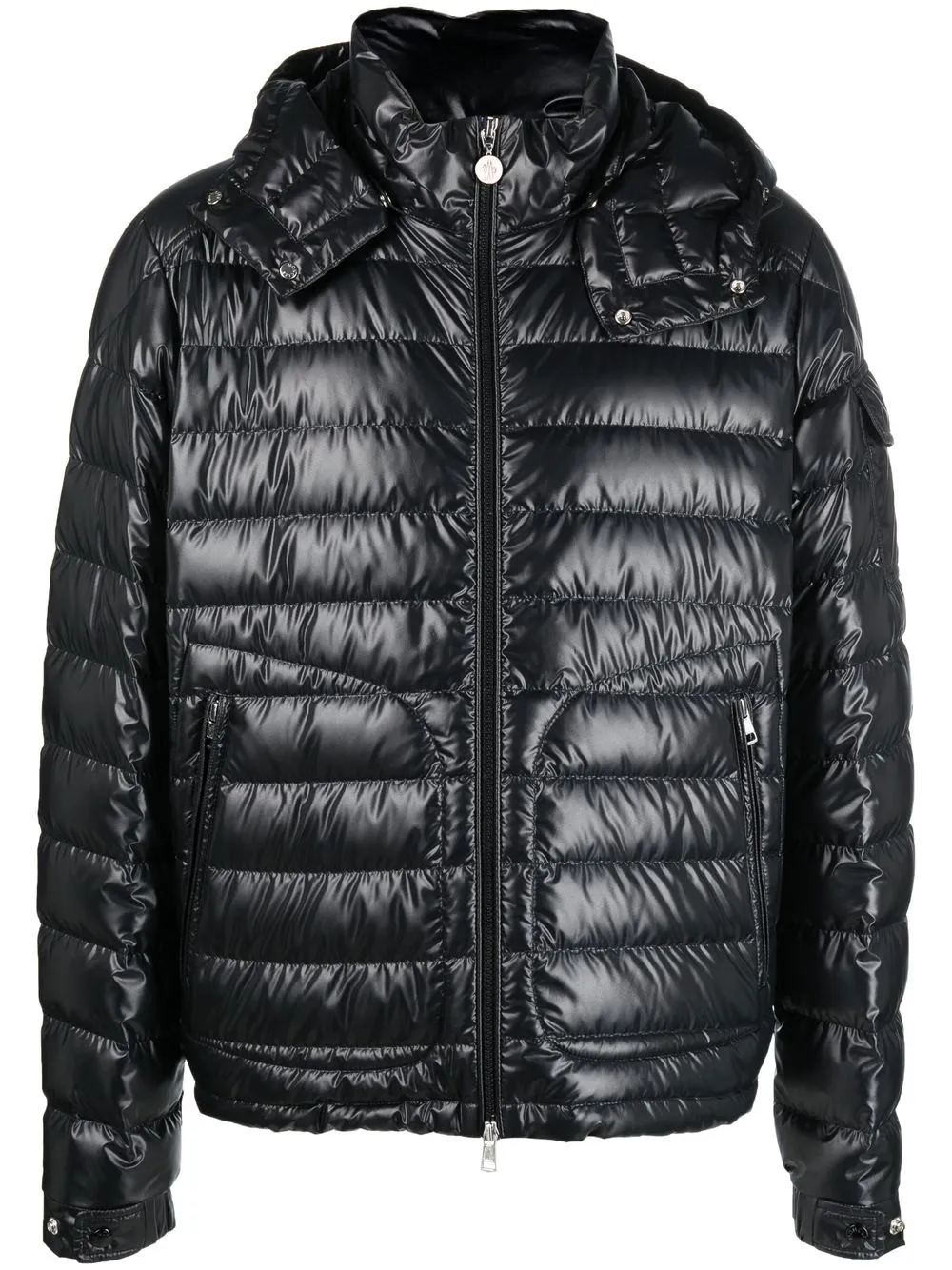 

Пуховик с нашивкой-логотипом MONCLER, черный