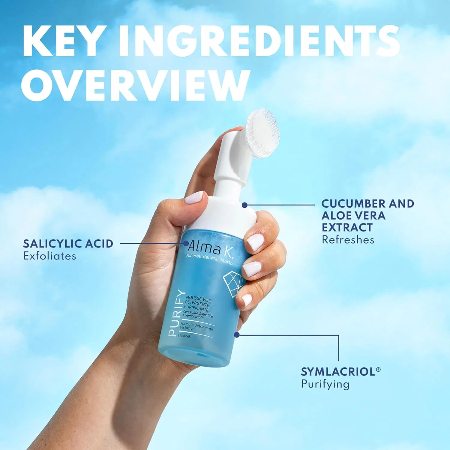 Пенка для умывания Alma K — Pore Cleansing Foaming Mousse с салициловой кислотой, 109 мл — фото 3