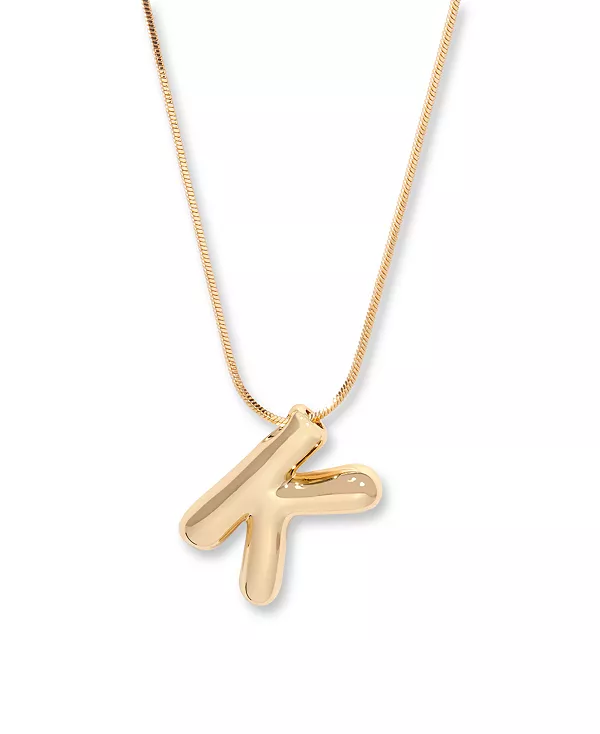 

Позолоченное короткое ожерелье с подвеской в виде бабл-инициала Пиппы Brook & York, gold-k