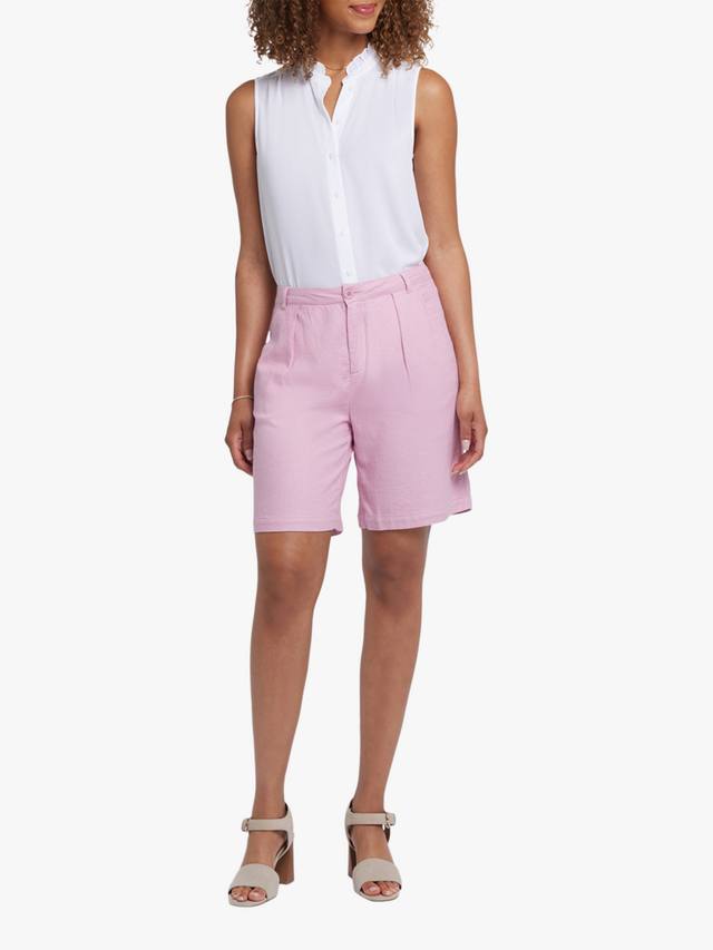 

Свободные шорты из льняной смеси NYDJ, Pink Nectar