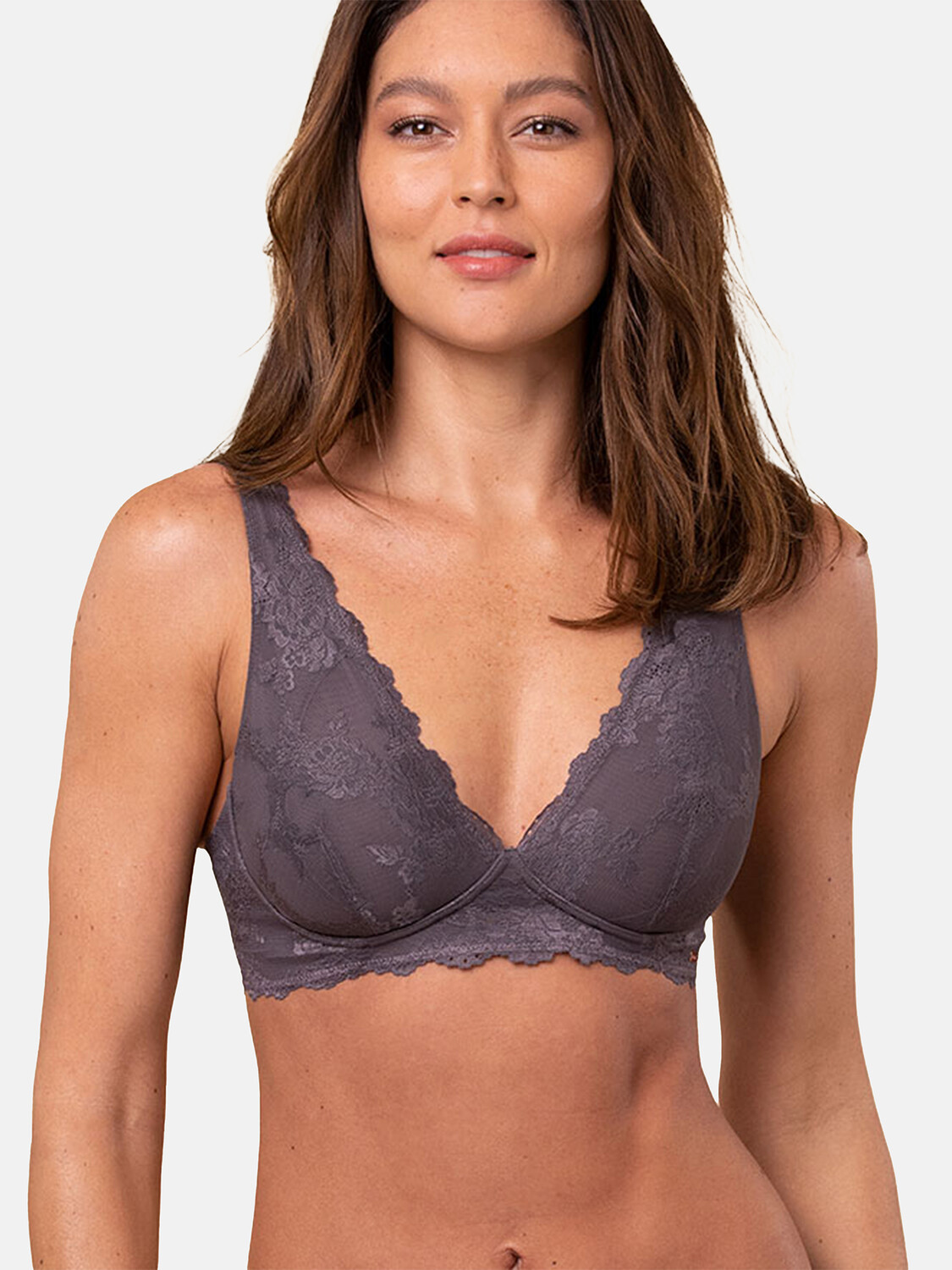 

Бюстгальтер без косточек Royal Lounge Bralette Royal Dream mit Spitze, цвет Glacier Grey