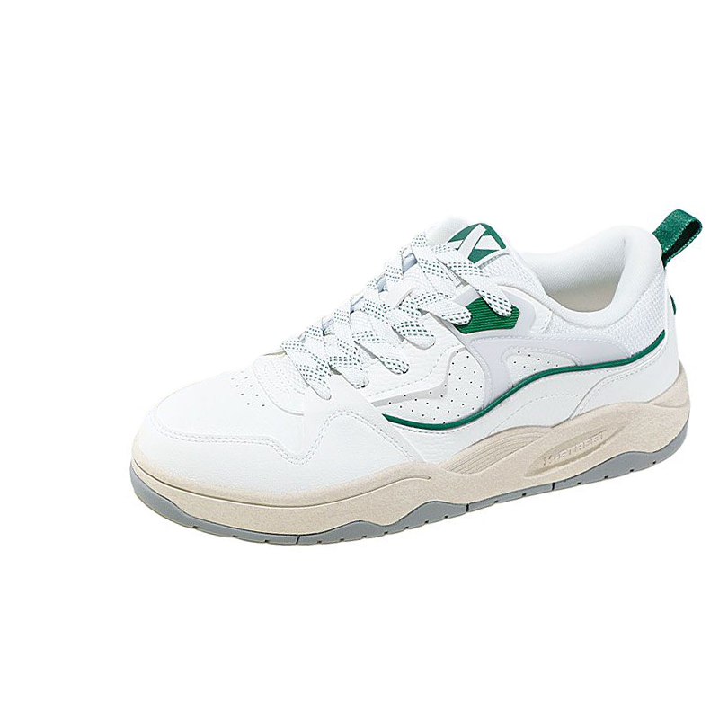 

XTEP Низкие, износостойкие, противоскользящие кроссовки для скейтбординга, мужские, белые, зеленые