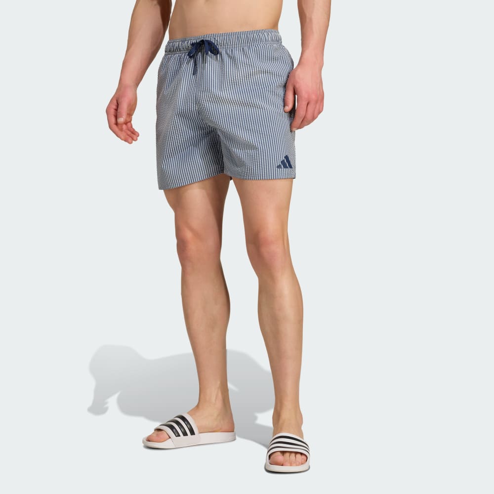

Шорты для плавания Adidas Seersucker Stripy Swim Shorts 5-Inch, цвет Wonder White/Preloved Ink