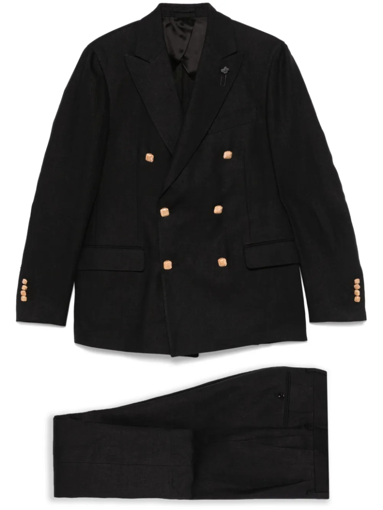 

Двубортный костюм Lardini, черный