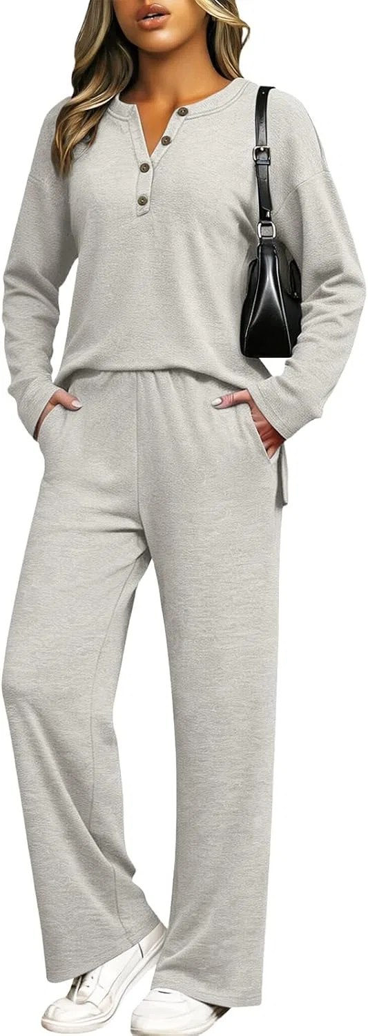 Спортивный костюм 2 предмета с V-образным вырезом, 01-light Gray