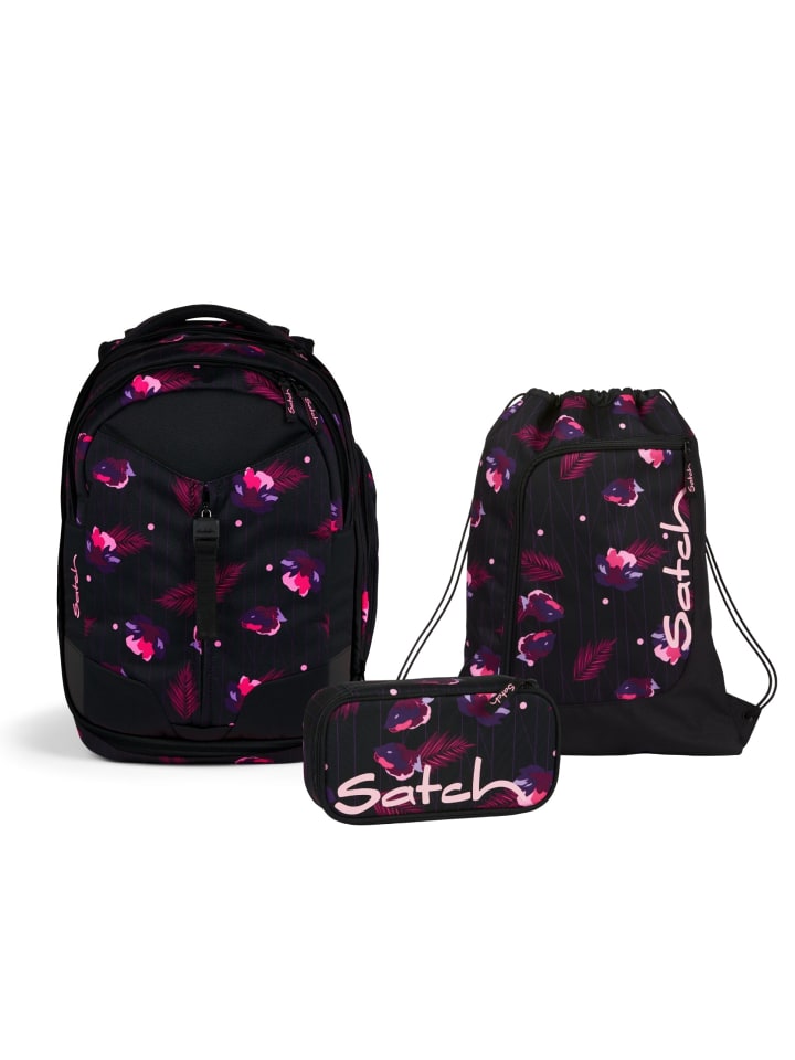 

Satch Набор из 3 школьных рюкзаков MATCH Mystic Nights в черно-розовом цвете
