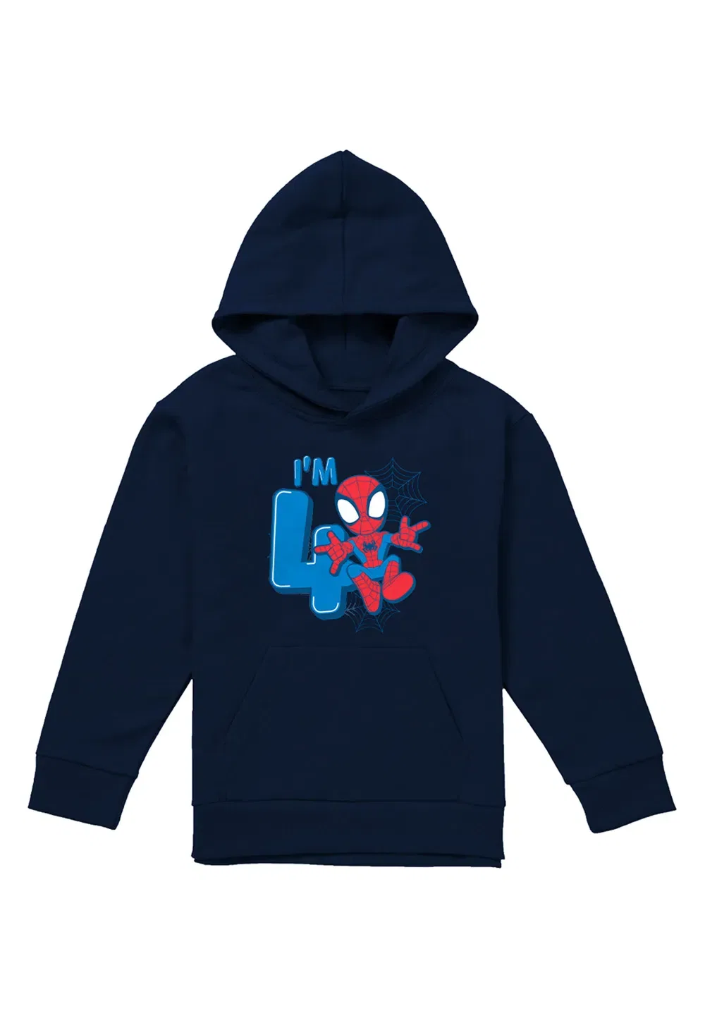 Детская худи Spiderman, темно-синий, Marvel, темно-синий — фото 4