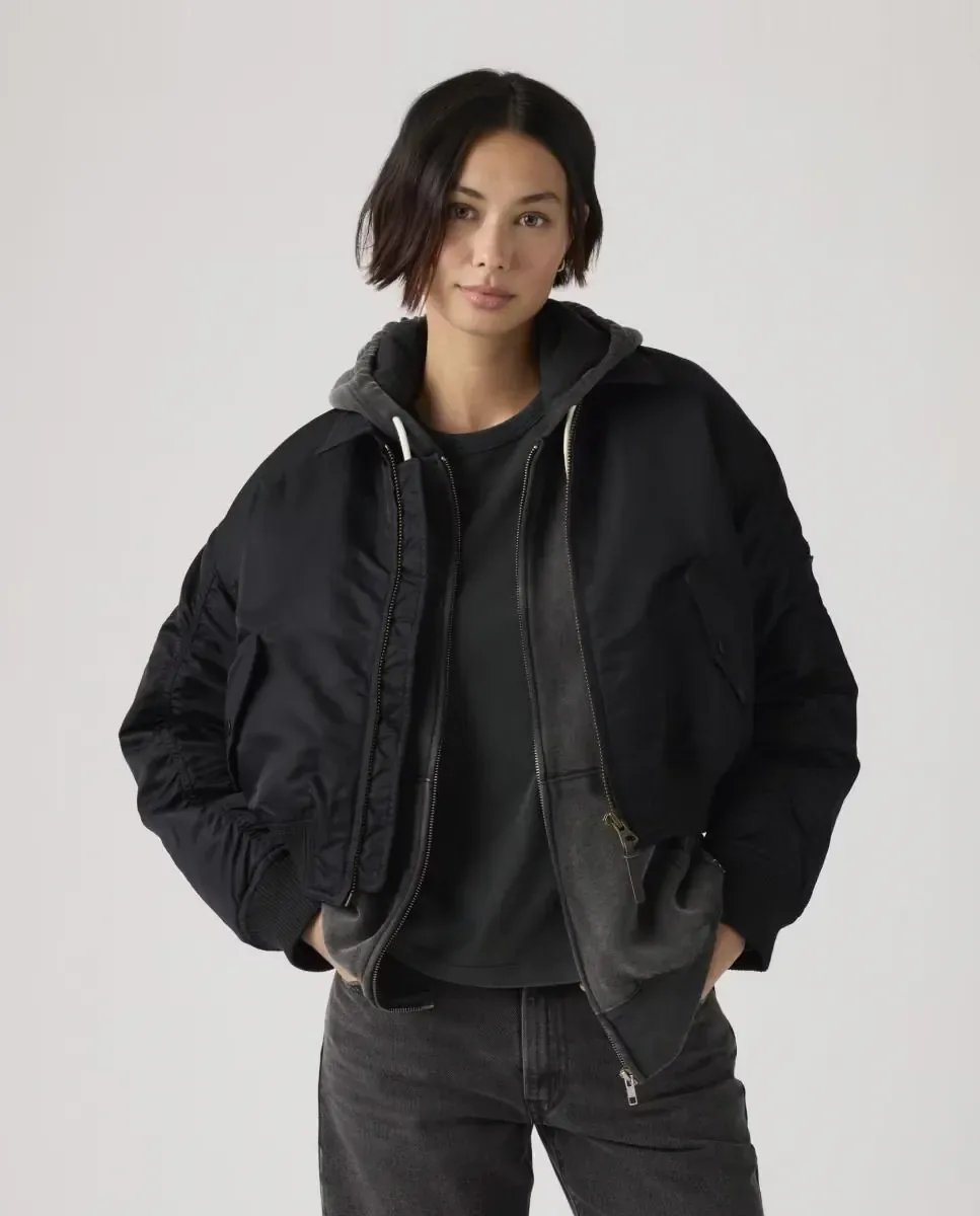Женская куртка-бомбер Levi's, черный — фото 4