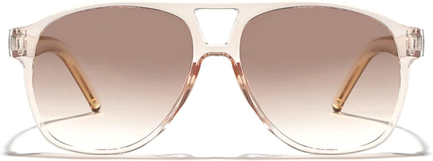 

Солнцезащитные очки Helena Oversized Square для женщин и мужчин, с двойной перемычкой, в стиле «пилот», винтажные, с заклепками, модные, в стиле панк, C8