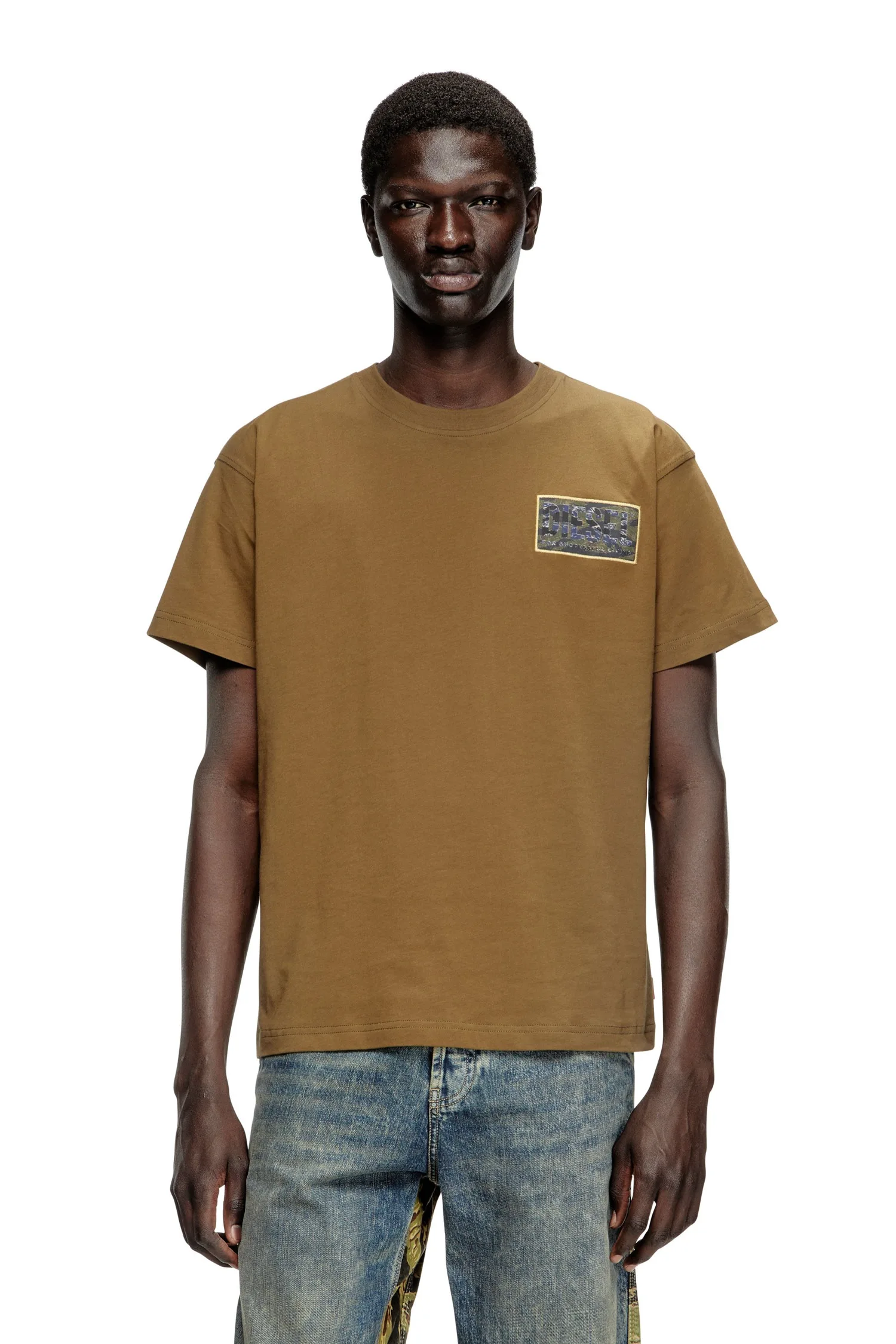 Мужская футболка T-NORM-T3 Diesel, цвет Dark Green — фото 3