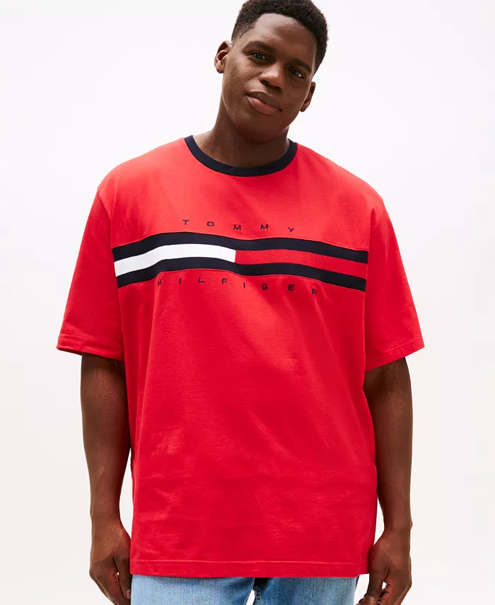 

Мужская футболка с коротким рукавом Big & Tall Tino Logo Tommy Hilfiger, красный