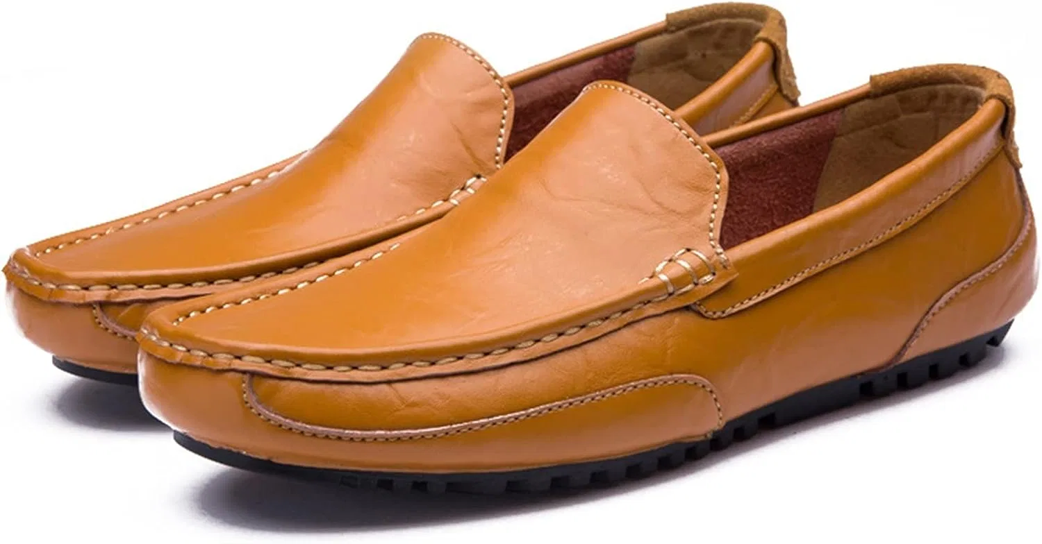 Лоферы мужские с прошивкой, Brown