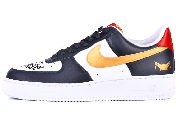 

Кроссовки Nike Air Force 1 Skateboarding Shoes Men Low-top White/Black/Red/Gold, белый