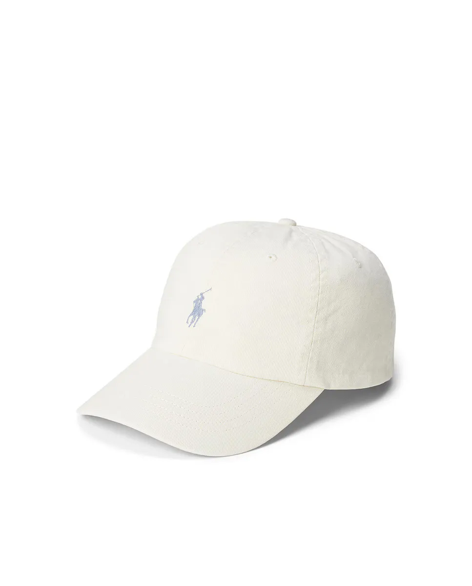 

Женская хлопковая кепка с вышитым конем Polo Ralph Lauren, белый