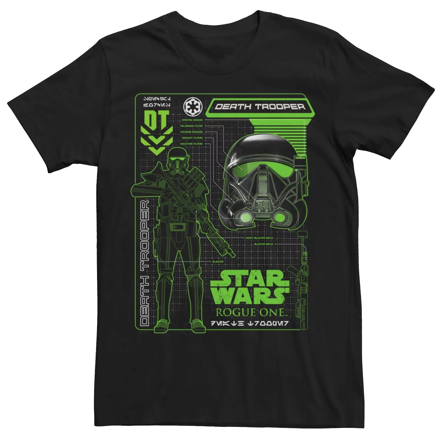 

Мужская футболка Rogue One Death Trooper Blueprints Star Wars