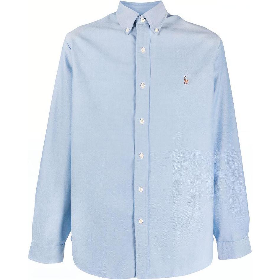 

Рубашка Cotton с вышитым логотипом Polo Ralph Lauren, синий