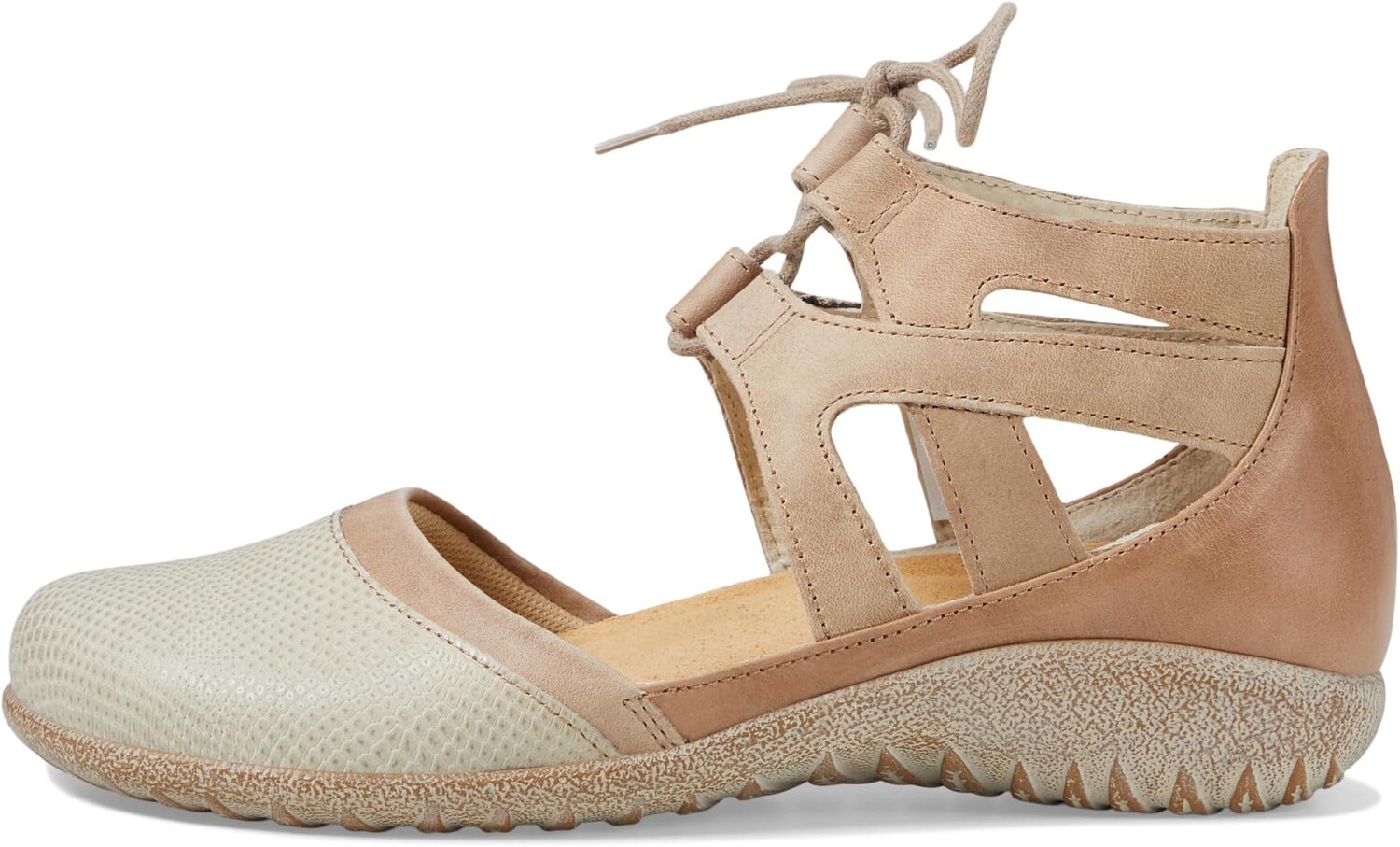 Балетки Kata Naot, цвет Beige Lizard Leather/Khaki Beige Leather/Arizona Tan Leather — фото 4