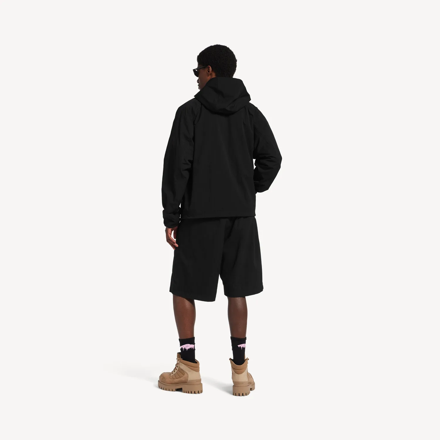 BALENCIAGA Мужская техническая олимпийка (спортивная куртка) черного цвета — фото 4