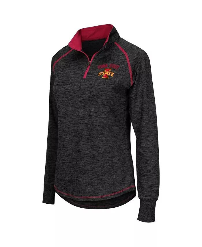 

Черная женская куртка Iowa State Cyclones Bikram с длинным рукавом и молнией 1/4 Colosseum