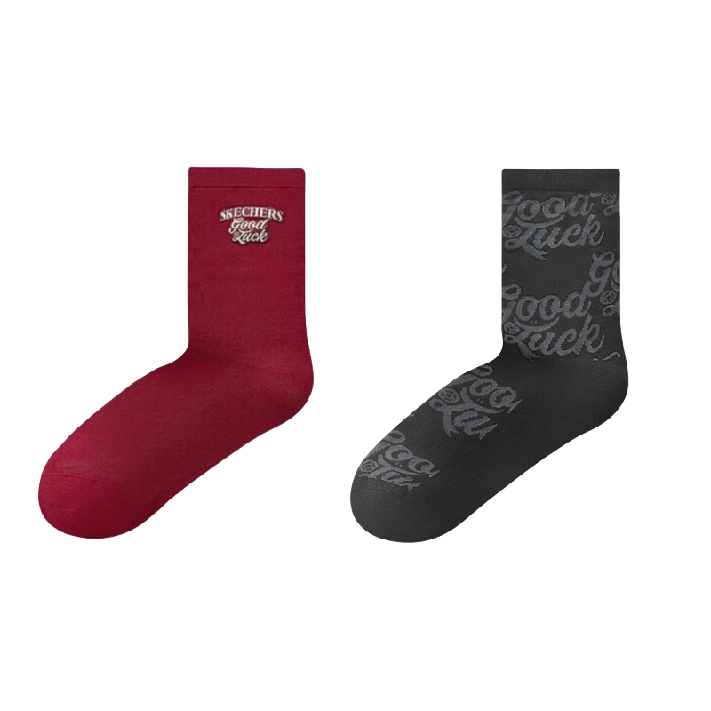 

Новогодние носки Crew, мужские, 2 пары Skechers, красный/черный