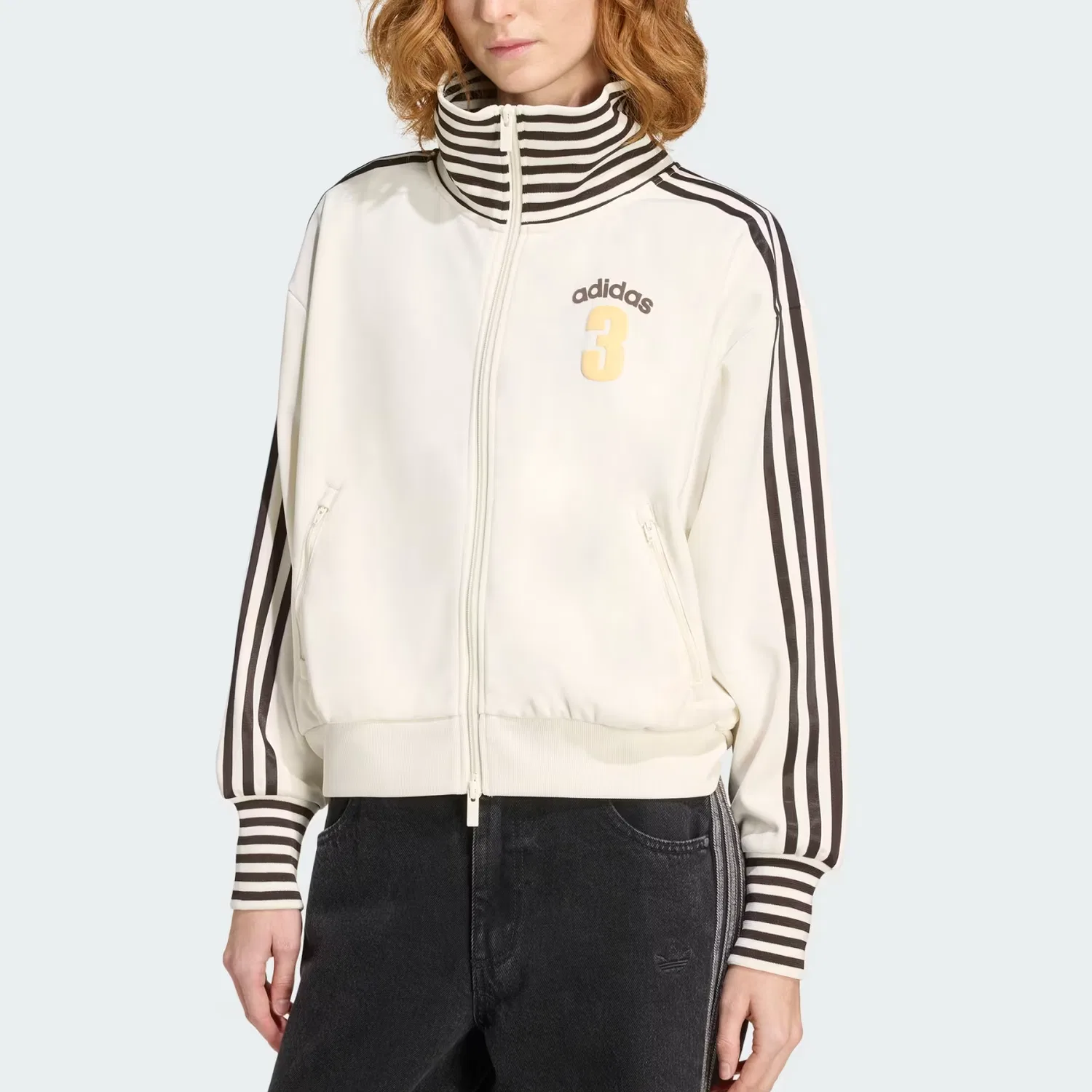 Толстовка zip Adidas Originals, Ecru — фото 3