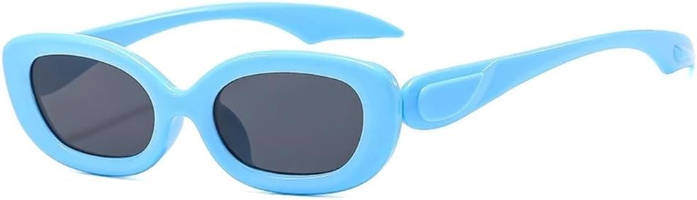 

LVTFCO Модные солнцезащитные очки маленького овального размера для женщин и мужчин, стильные розовые узкие прямоугольные солнцезащитные очки, женские солнцезащитные очки UV400, C3