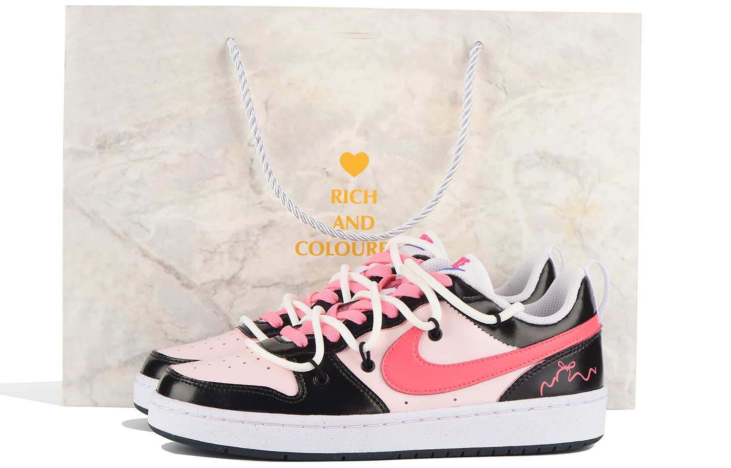 

Кроссовки Nike Court Borough Skateboard Shoes Women's Low-Top Black, черный