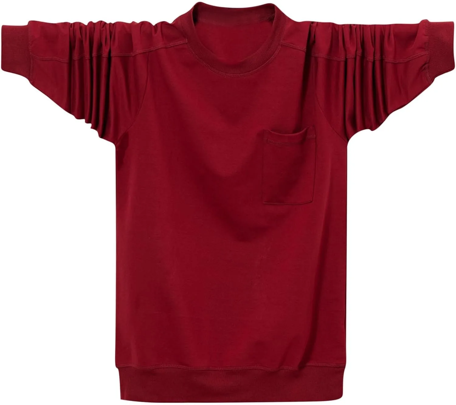 

Мужская футболка с длинным рукавом, легкая и классическая QUNPIU